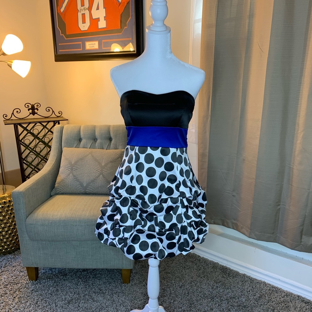 Windsor cute blue blue-belt back tied like a bow